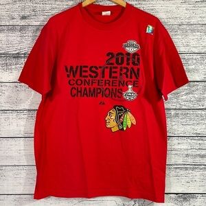 NWOT Dead-stock Alstyle Chicago Blackhawks 2010 Conference Champions Tee Shirt